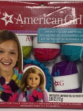 American Girl Kids Infinity Scarf Knitting Kit NIB